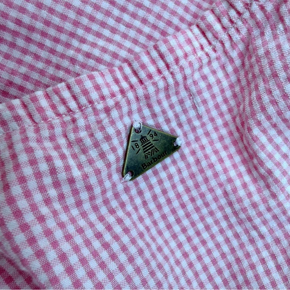 Barbour Azalea Midi Belted Pink Gingham Dress - 8 - Picture 6 of 6